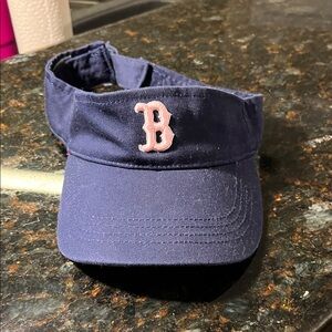 Navy Blue Visor with Pink Logo